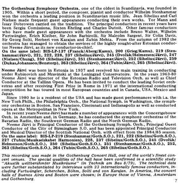 Jean Sibelius, GÃ¶teborgs Symfoniker / Neeme JÃ¤rvi - Symphony Nr. 1 E Minor Op. 39 / Finlandia Op. 26:7 (CD) Image
