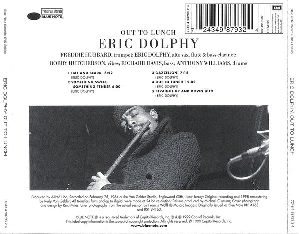 Eric Dolphy - Out To Lunch! (CD) Image