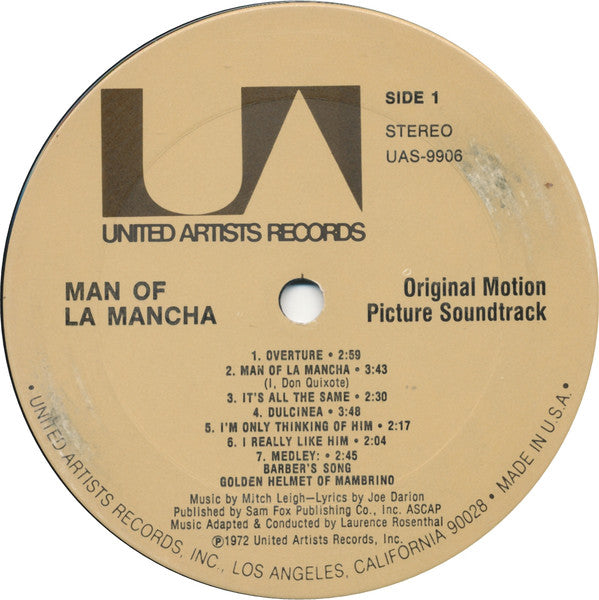 Mitch Leigh, Joe Darion / Peter O'Toole (2), Sophia Loren And James Coco - Man Of La Mancha (Original Motion Picture Soundtrack) (Vinyl) Image