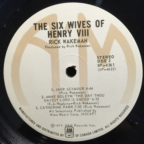 Rick Wakeman - The Six Wives Of Henry VIII (Vinyl)