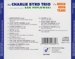 Charlie Byrd Trio With Special Guest Ken Peplowski - The Bossa Nova Years (CD) Image