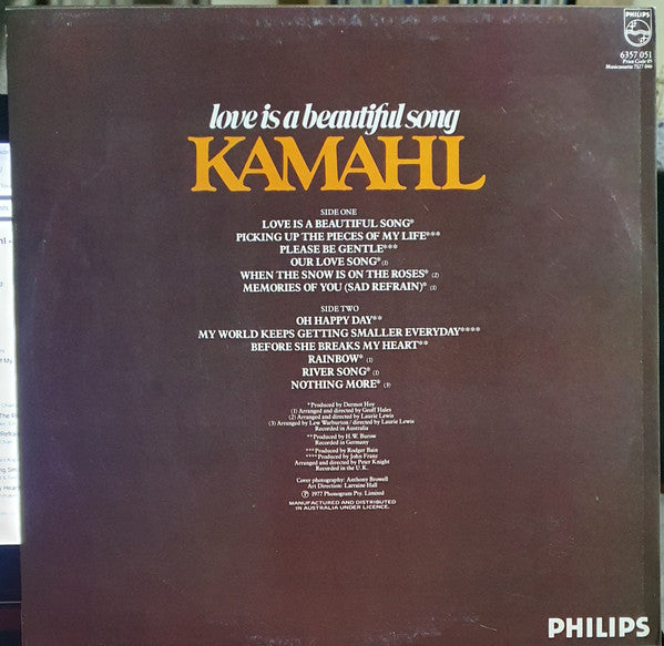 Kamahl - Love Is A Beautiful Song (Vinyl)