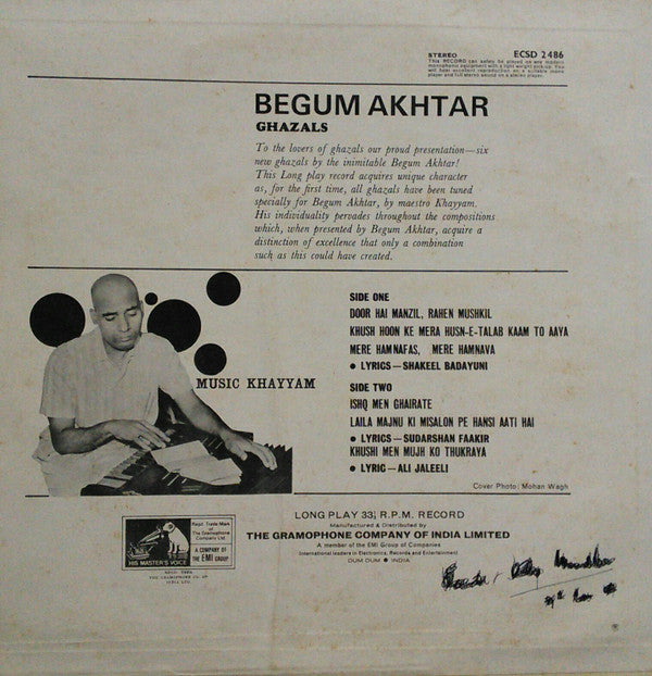 Begum Akhtar - Ghazals (Vinyl)