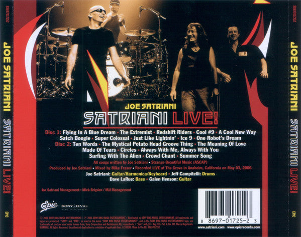 Joe Satriani - Satriani Live! (CD) (2)