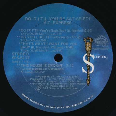 B.T. Express - Do It ('Til You're Satisfied) (Vinyl) Image
