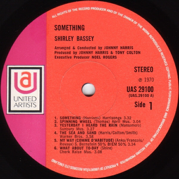 Shirley Bassey - Something (Vinyl) Image