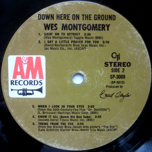 Wes Montgomery - Down Here On The Ground (Vinyl) Image