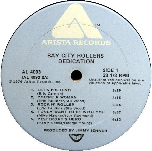 Bay City Rollers - Dedication (Vinyl) Image