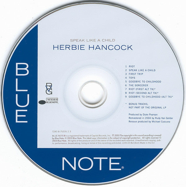 Herbie Hancock - Speak Like A Child (CD) Image