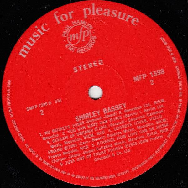 Shirley Bassey - The Fabulous Shirley Bassey (Vinyl)