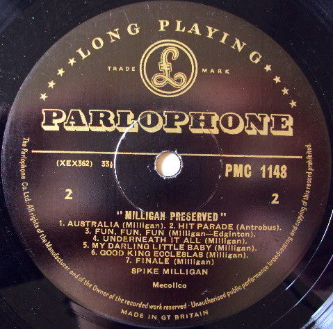 Spike Milligan - Milligan Preserved (Vinyl)