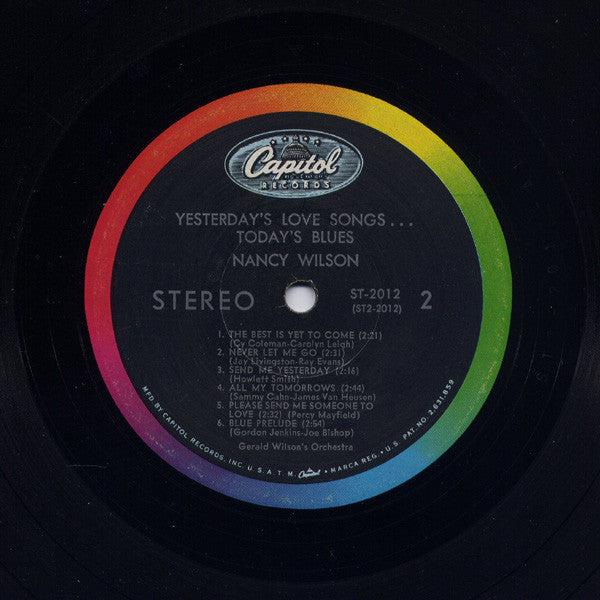 Nancy Wilson / Gerald Wilson Orchestra - Yesterday's Love Songs â€¢ Today's Blues (Vinyl) Image