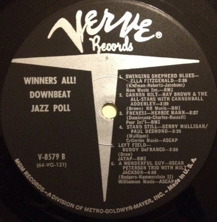 Various - Winners All! Downbeat Jazz Poll (Vinyl)