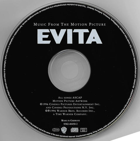 Andrew Lloyd Webber And Tim Rice - Evita (Music From The Motion Picture) (CD) Image