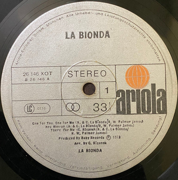 La Bionda - La Bionda (Vinyl)