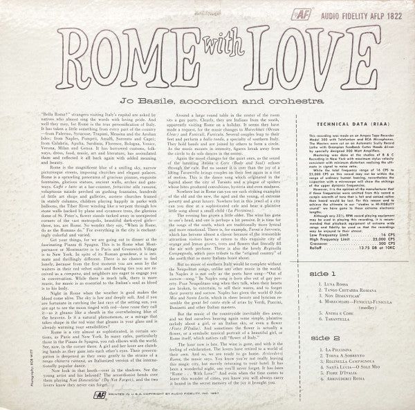 Jo Basile, Accordion And Orchestra - Rome With Love (Vinyl) Image