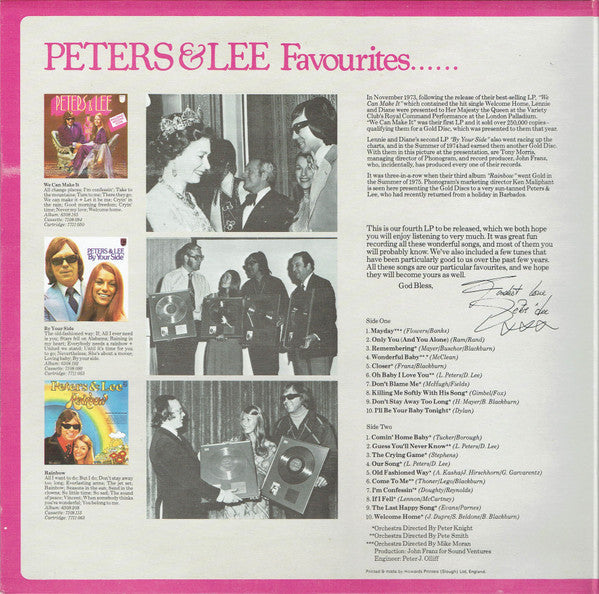 Peters & Lee - Peters & Lee Favourites (Vinyl) Image