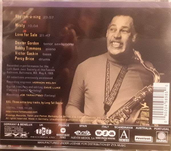 Dexter Gordon - XXL - Live At The Left Bank (CD) Image