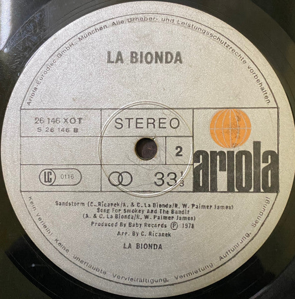 La Bionda - La Bionda (Vinyl)