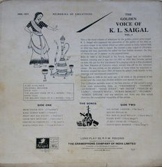 K. L. Saigal - Memories of Greatness Volume Three (The Golden Voice Of K. L. Saigal) (Vinyl) Image