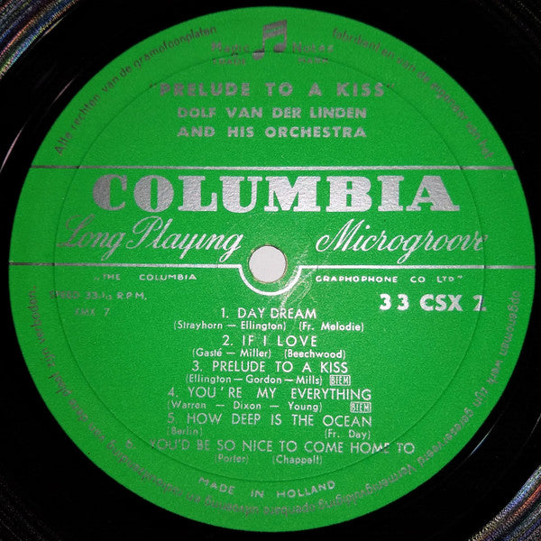 Dolf Van Der Linden and His Orchestra - Prelude To A Kiss (Vinyl) Image