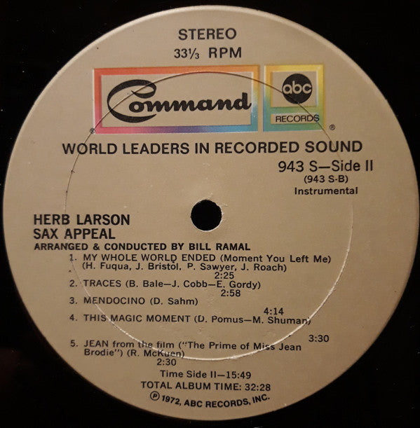 Herb Larson (2) - Sax Appeal (Vinyl) Image