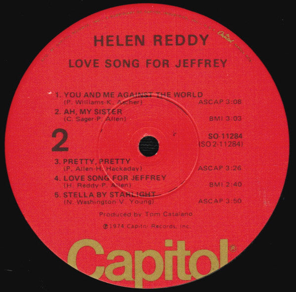 Helen Reddy - Love Song For Jeffrey (Vinyl)