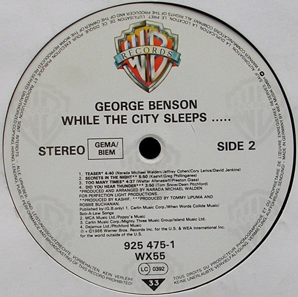 George Benson - While The City Sleeps... (Vinyl) Image
