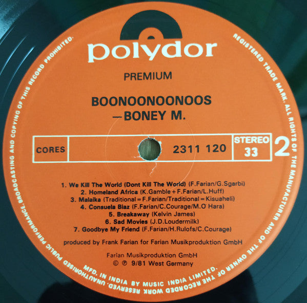 Boney M. - Boonoonoonoos (Vinyl)