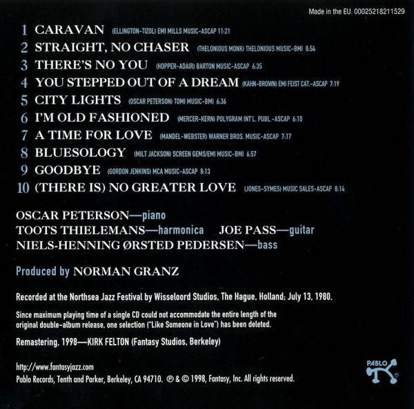 Oscar Peterson - Live At The Northsea Jazz Festival, 1980 (CD) Image