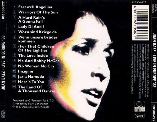 Joan Baez - Live Europe 83 - Children Of The Eighties (CD)