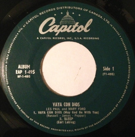 Les Paul & Mary Ford - Vaya Con Dios (45-RPM) Image