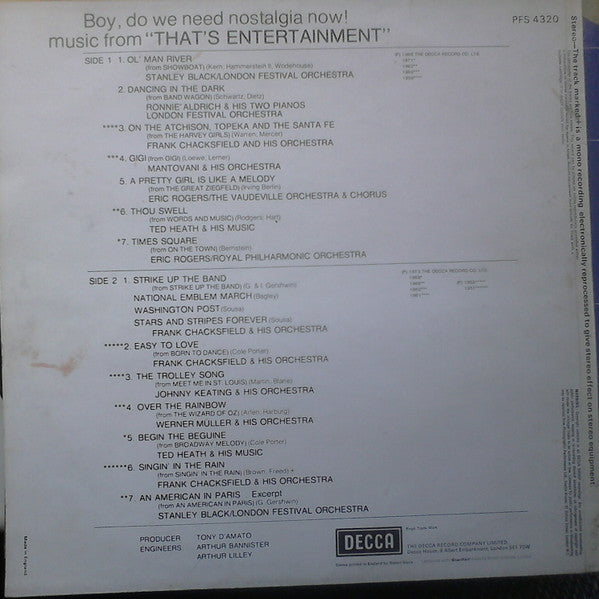 Various - Boy, Do We Need Nostalgia Now Music From "That's Entertainment" (Vinyl) Image