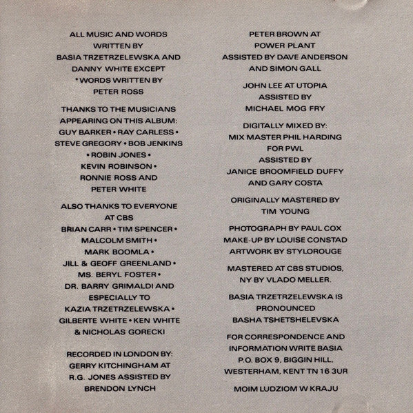 Basia - Time And Tide (CD) Image