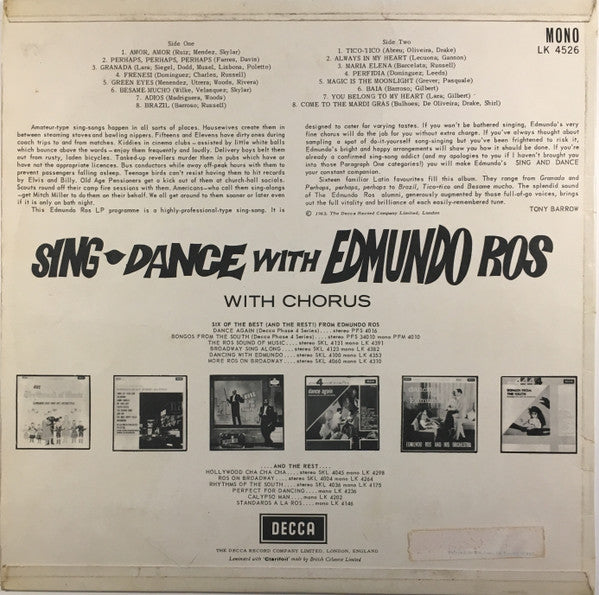 Edmundo Ros - Sing Dance With Edmundo Ros (Vinyl) Image