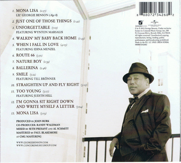 George Benson - Inspiration - A Tribute To Nat King Cole (CD) Image