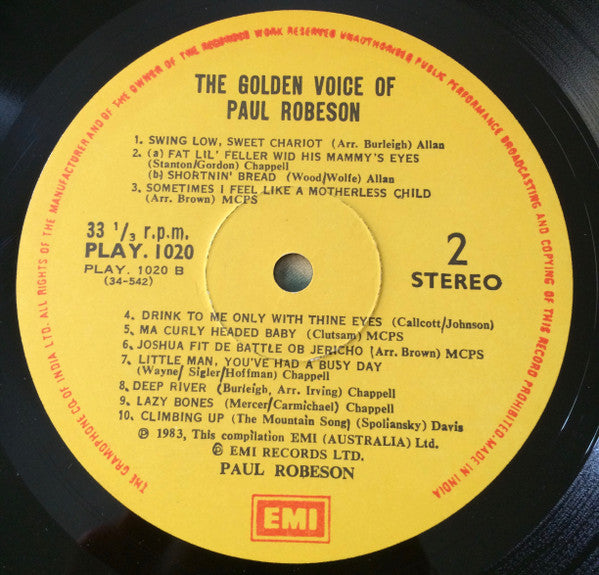 Paul Robeson - The Golden Voice Of Paul Robeson (Vinyl)
