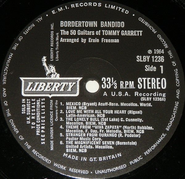50 Guitars Of Tommy Garrett, The - Bordertown Bandido (Vinyl) Image