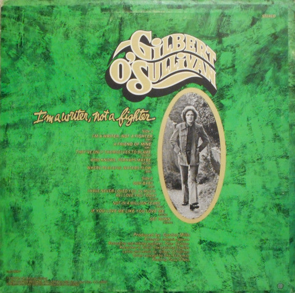Gilbert O'Sullivan - I'm A Writer, Not A Fighter (Vinyl)