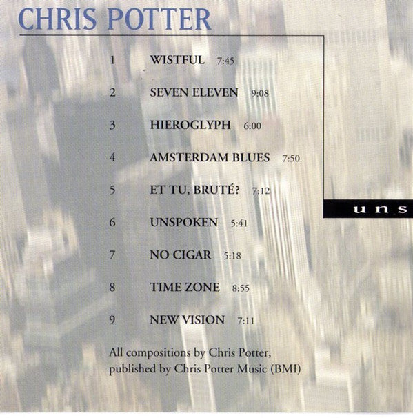 Chris Potter (2) - Unspoken (CD) Image