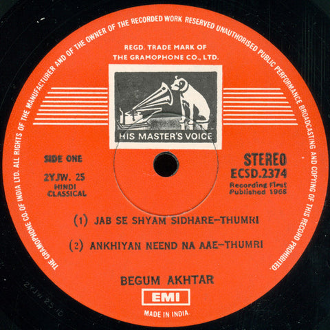 Begum Akhtar - Dadras & Thumrees (Vinyl) Image
