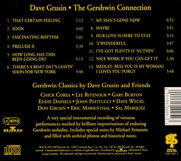 Dave Grusin - The Gershwin Connection (CD) Image