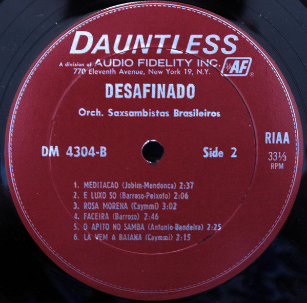 Os Saxsambistas Brasileiros - Desafinado (Vinyl)