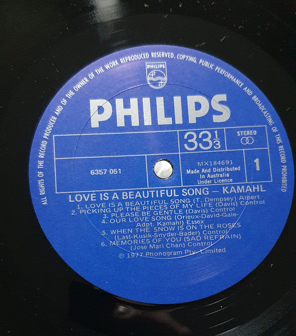 Kamahl - Love Is A Beautiful Song (Vinyl)