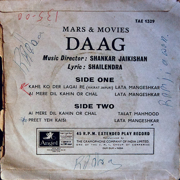 Shankar-Jaikishan - Daag (45-RPM)