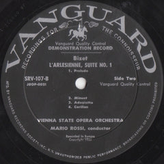 Georges Bizet, Mario Rossi (2) Conducting Orchester Der Wiener Staatsoper - Orchestral Suite From Carmen / L'Arlesienne: Suite No. 1 (Vinyl) Image