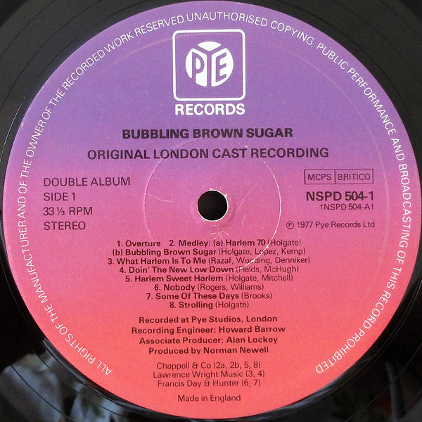 Various - Bubbling Brown Sugar - Original London Cast Recording (Vinyl) (2)