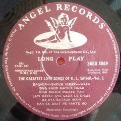 K. L. Saigal - Greatest Love Songs Of K. L. Saigal (Vinyl) Image