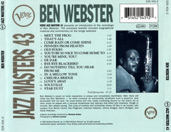 Ben Webster - Verve Jazz Masters 43 (CD) Image