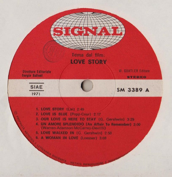 Various - Tema Dal Film: Love Story (Vinyl) Image